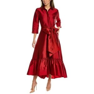 Sara Campbell Taffeta Shirt Dress - Size 12